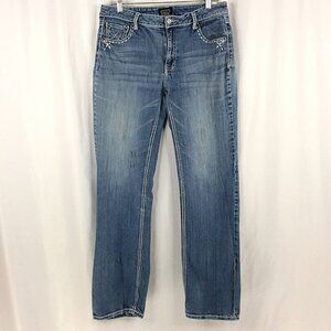 Petrol Jeans Mid Rise Boot Cut Womens‎ Size 32 Thick Stitch Studded